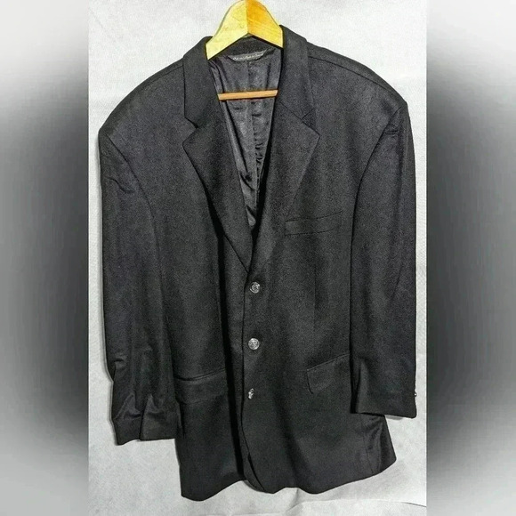 Loro Piana Other - Men's Loro Piana Italy Cashmere jacket blazer black vicuna sz 52 L Barney's NY